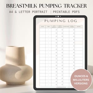 Breast Milk Pumping Log,Breastfeeding Log,Breast Pump Log,Breastmilk Inventory Tracker, Nursing Log, Breastmilk Journal, Exclusively Pumping