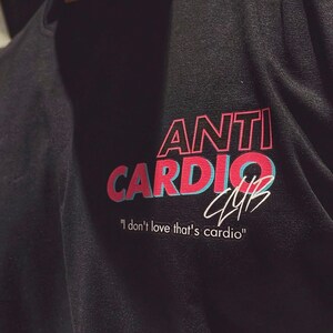 ANTI CARDIO Übergroßes T-Shirt Fitness-Studio Kleidung Männer Bild 3