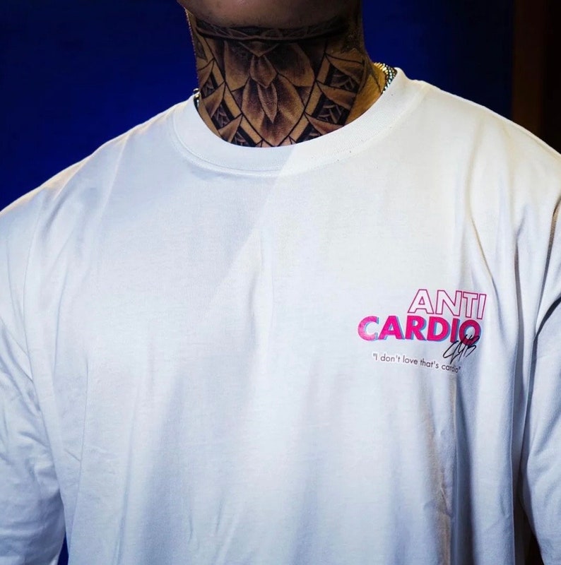 ANTI CARDIO Übergroßes T-Shirt Fitness-Studio Kleidung Männer Bild 4