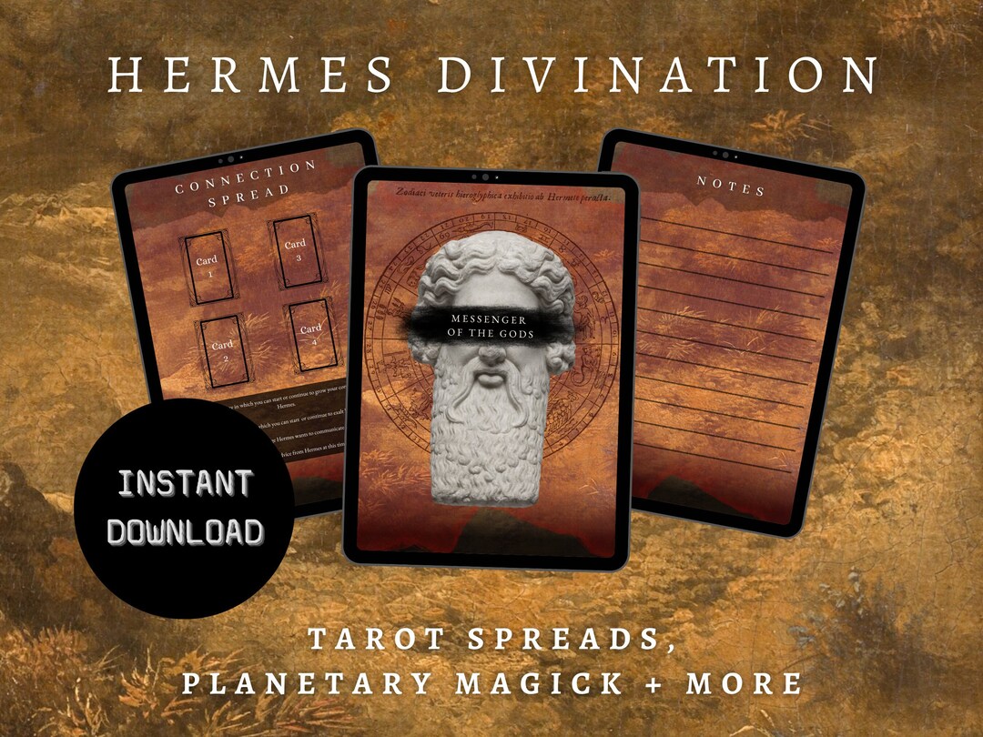 A4 Tarot Spread Digital Download, Tarot Spreads Printable's, Deity