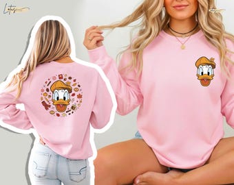 Custom Fall Mickey and Friends Sweatshirt, Disney Halloween Shirt, Spooky Vibes Outfit, Disneyland Autumn Gift