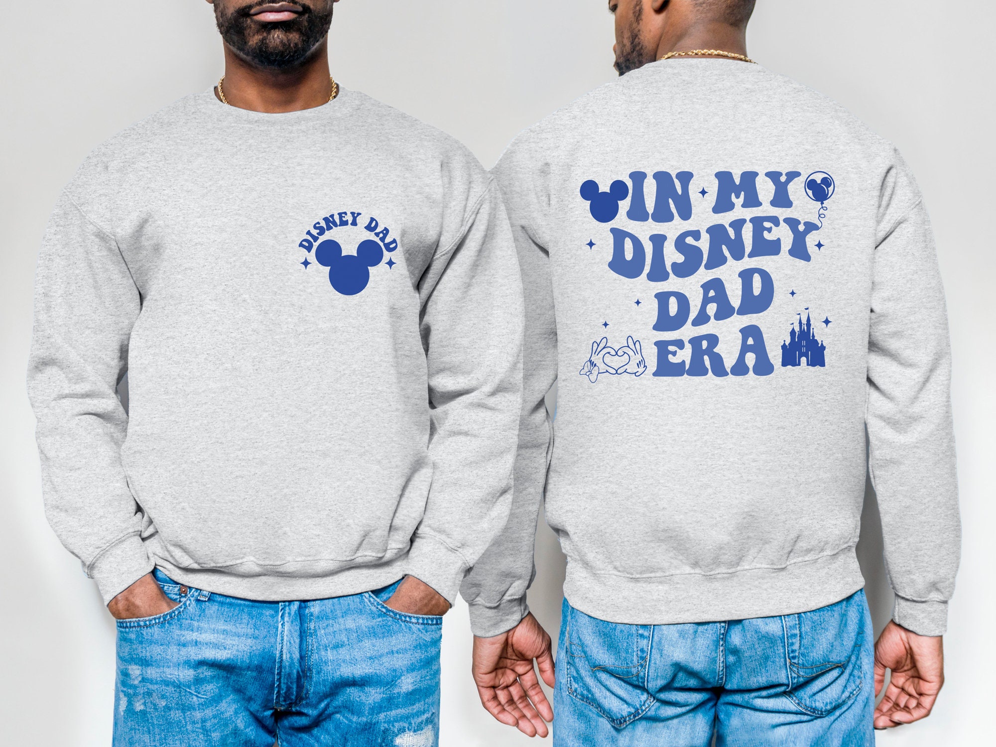 Discover In My Disney Dad Era Sweatshirt, Disney Dad Double Sided Sweatshirts