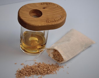 White Oak Whiskey Smoker Kit: Handcrafted Bourbon Cocktail Smoker