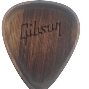 Walnut Guitar Pick Catch-All Tray: Fender Logo, Musician Gift