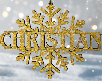 Personalized Snowflake Ornament, Custom Name Christmas Gift, Bundle and Save
