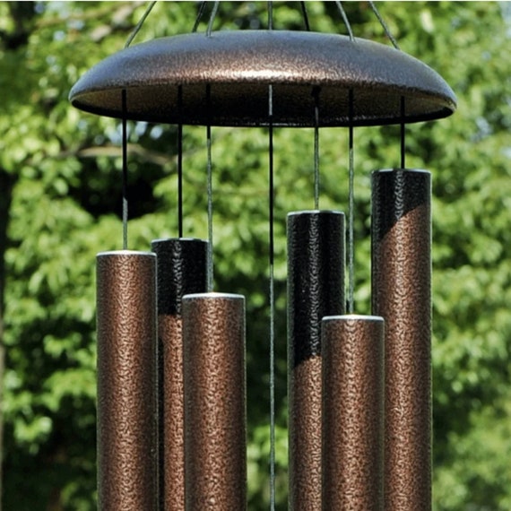 Deep Tuned Corinthian bells Wind Chime Tuner in 46" & 39" (from the top of the hanging hook to the bottom of the sail).