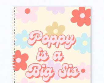 Personalized Big Sister Coloring Book | Custom New Sibling Gift