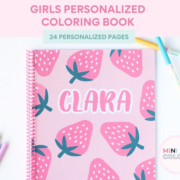 Libro para colorear personalizado para niñas: Libro de actividades con nombres personalizados