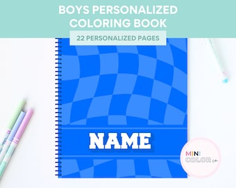 Personalized Boys Coloring Book - 22 Page Educational Gift