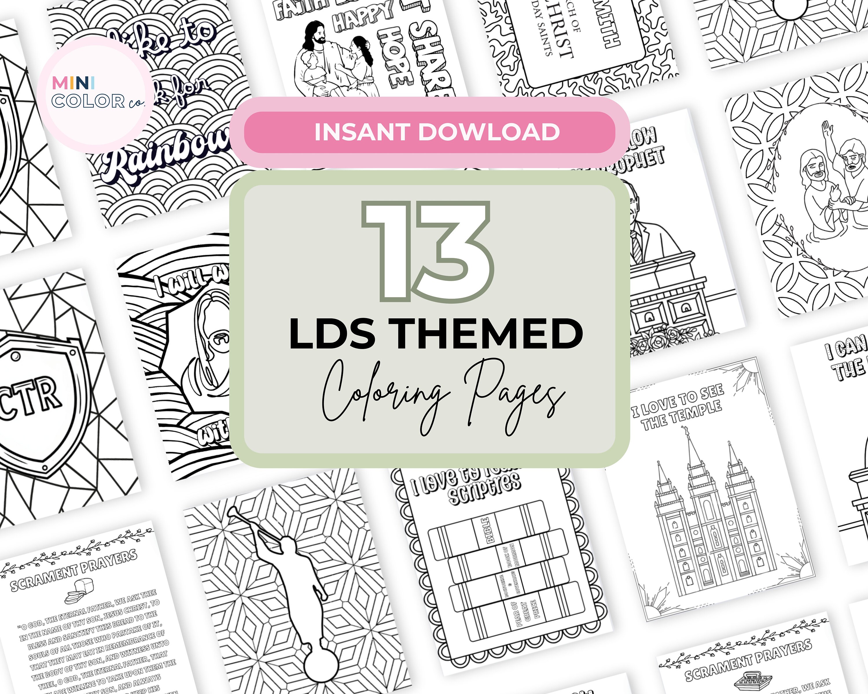 LDS Coloring Pages for Primary Children 12 Fun & Educational PDF ...