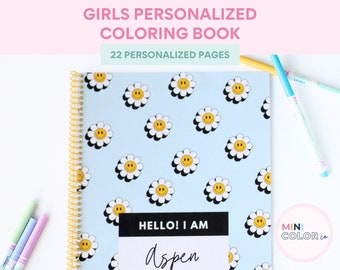 Personalized Girls Coloring Book: Custom Name, Interactive Cover