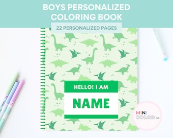 Personalized Boys Coloring Book: 22 Pages of Fun!