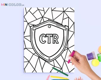 CTR Coloring Page • LDS Printable for Kids • Choose the Right Activity • Primary Lesson Handout • Instant Download PDF