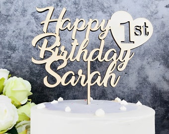 Personalized Cake Topper, Cake Topper, Personalized Name and Age Cake Topper, Children Cake Toppers, Birthday Cake Topper