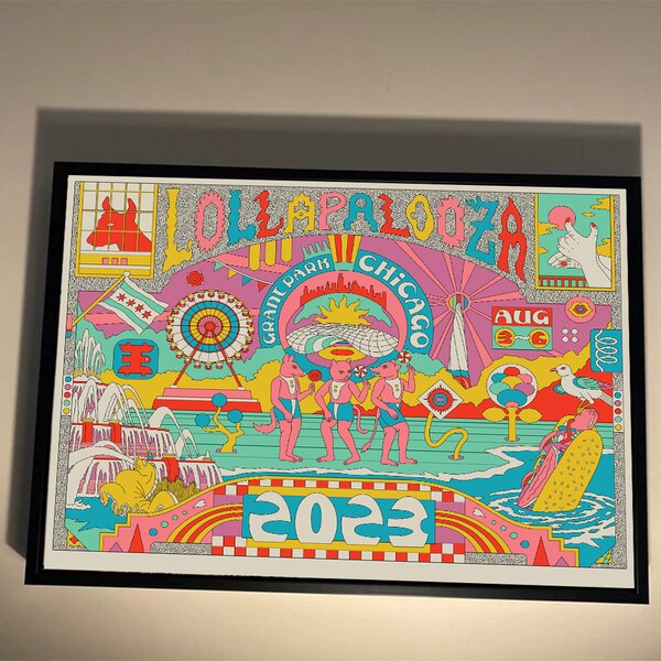 2023 Lollapalooza Poster, Home Decor, Wall Decor