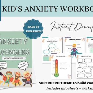 Anxiety workbook for kids | CBT worksheet, therapy worksheet, mental health worksheet, school counselor, school psychologist, therapy office