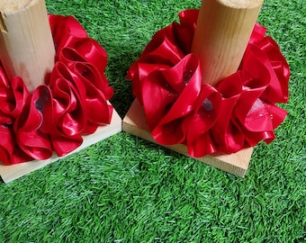 Handgefertigte Rote Rüschen Socken