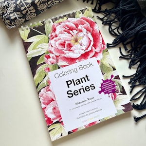 Watercolor Coloring Book - Plant Series - Coloring Book - Printed Coloring Book for Adults