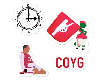 Arsenal Fan Sticker Pack (4 Designs) | Football Vinyl Stickers