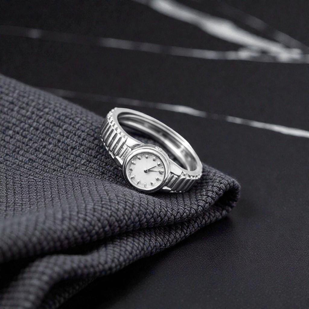 Silver Watch Ring - Etsy display picture 2