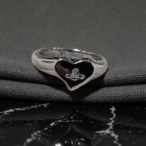 Heart Ring – Minimal Unisex Band, Polished S925 Love Ring, Everyday Statement Jewelry, Gift For Them