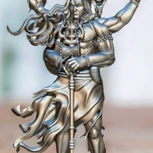 Lord Shiva Pendant – 92.5 Sterling Silver | Multi-Armed Form with Trishul & Damru |  with silver chain 18 inch  design by ijewellery.in