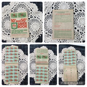 Livros de selos verdes vintage autênticos
