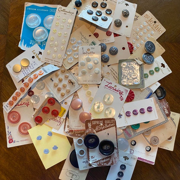 Vintage Button Cards