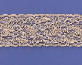 Pizzo smerlato shimmer color abbronzatura da 2 1/2&quot;