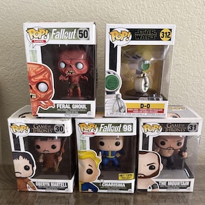 Funko Pop Lot Fallout Feral Choul #50 Charisma #98 GOT Oberyn Martel Lot om 5
