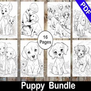 ぬり絵ページ 子犬のぬり絵ページ 子供向けアクティビティブック 楽しい犬のぬり絵