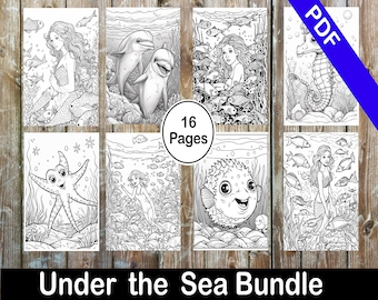Coloriages océan Coloriages pour enfants Livre d'activités Livre de coloriage océan Sous-marin