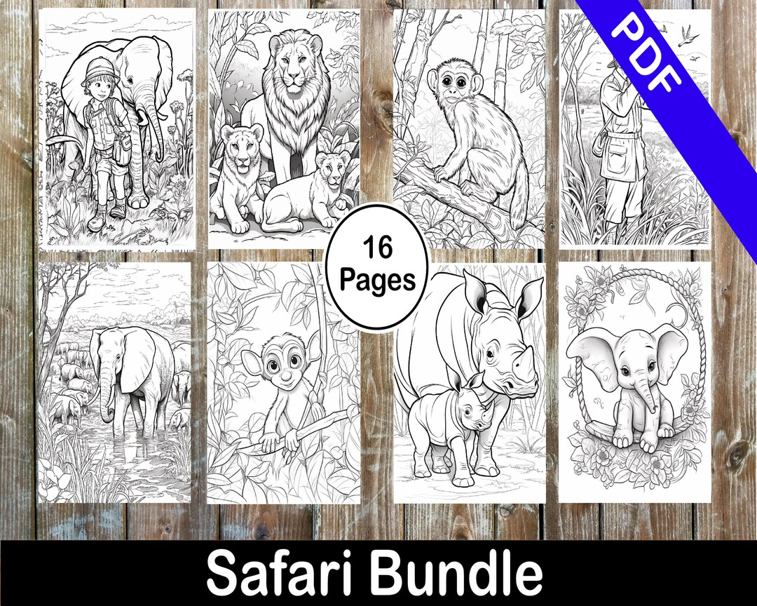 10 Safari Animal Coloring Sheets for a Wild Adventure