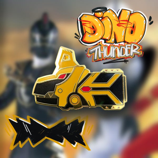 Black Ranger Morpher Hard Enamel Pin: Power Rangers Dino Thunder Collectible