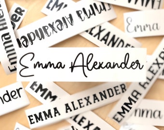 Personalized Name Decal Name Label Name Sticker Name Tag Vinyl Decal Custom Name Vinyl Lettering Car Decal