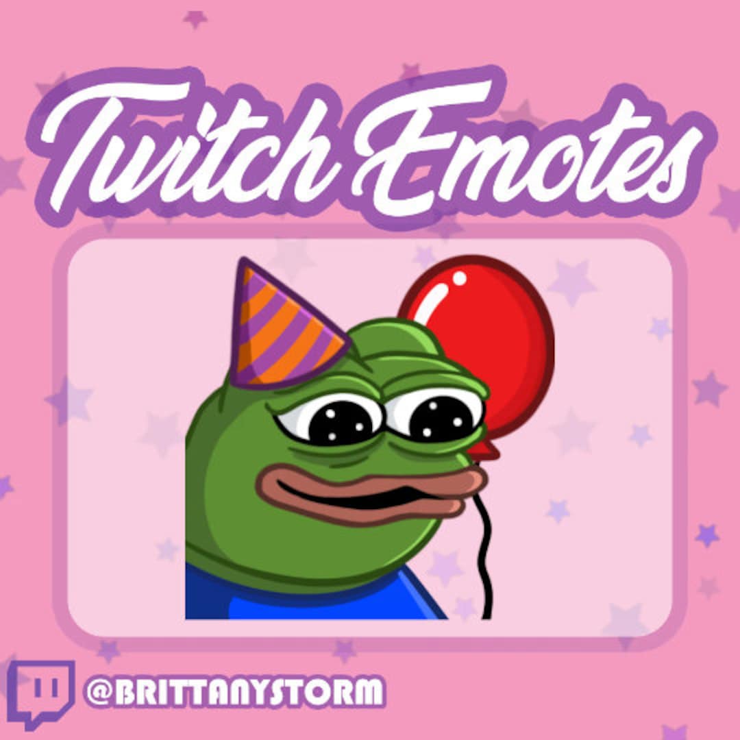 Twitch Emote Birthday Pepe - Etsy