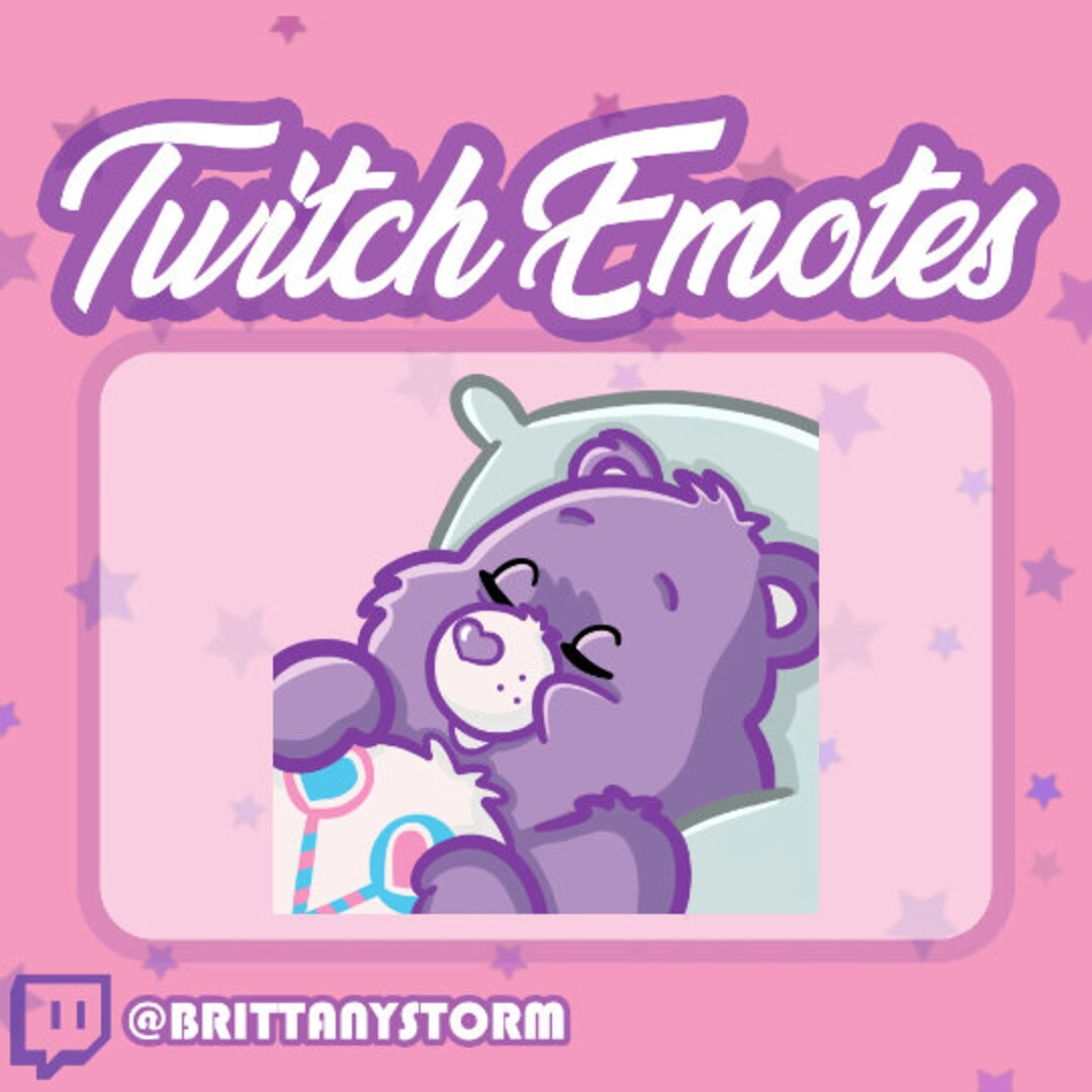 Twitch Emote - Care Bears - Share Bear Sleep - Etsy