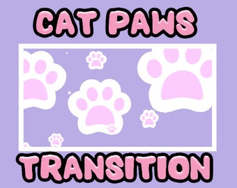 Animated Cat Paws Stinger Transition - twitch/discord/obs