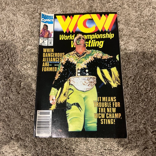 WCW World Championship Wrestling # 4 Newsstand marvel WCW