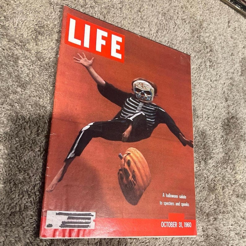 Life Magazine Halloween Spooks Skeleton Photos Cuba Fidel Castro October 31 1960 image 3