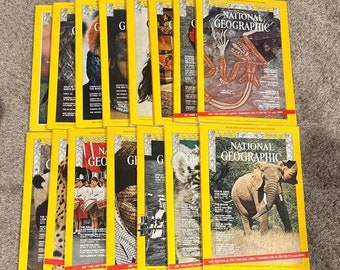 Magazine National Geographic, lot de 15 (1969-1979)