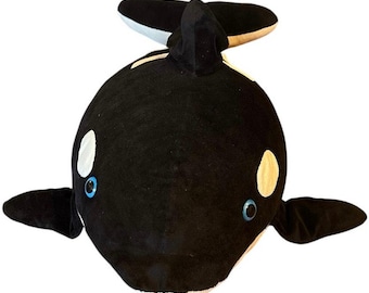 Fiesta Plush Orca Furry Killer Whale 36” Large Floppy Stuffed Animal Toy Pet