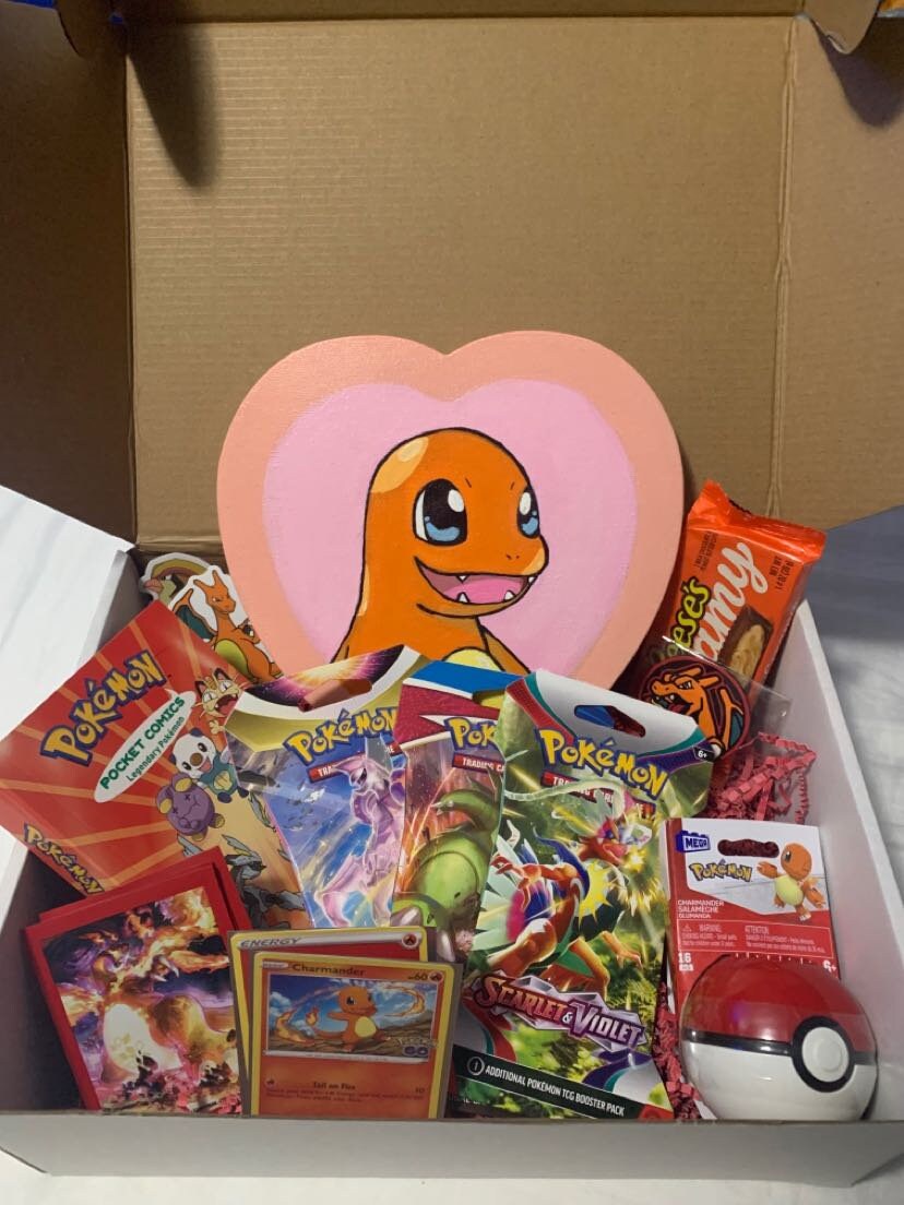 Charmander Themed Pokemon Gift Box Handcrafted Gift Box Etsy