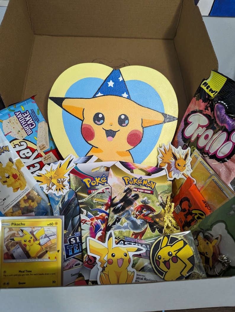 Pikachu Themed Pokemon Gift Box Handcrafted Gift Box Etsy
