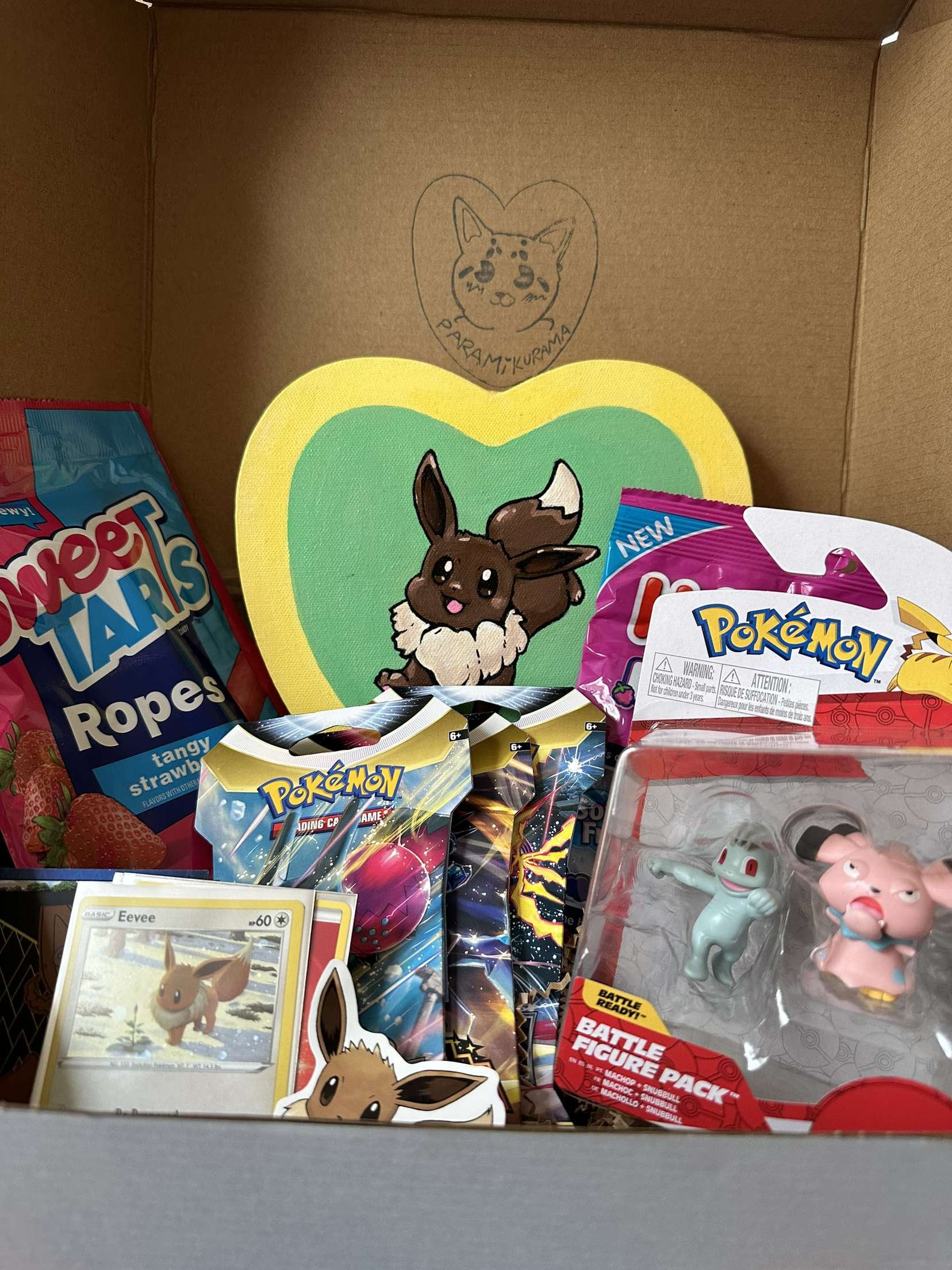 Eevee Themed Pokemon Gift Box Handcrafted Gift Box Etsy