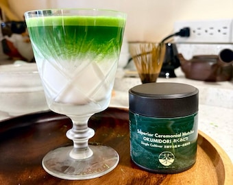SenchaMatcha OKUMIDORI Matcha cerimoniale Usucha di qualità superiore, monovarietale, proveniente da Uji, Kyoto