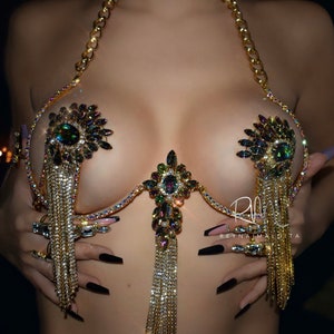 Zazzle Tassel Crystal Bra - reynamaldita