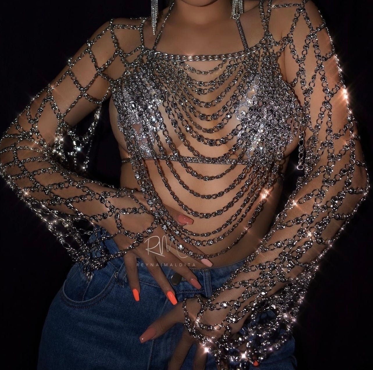 Rhinestone Bodychain 