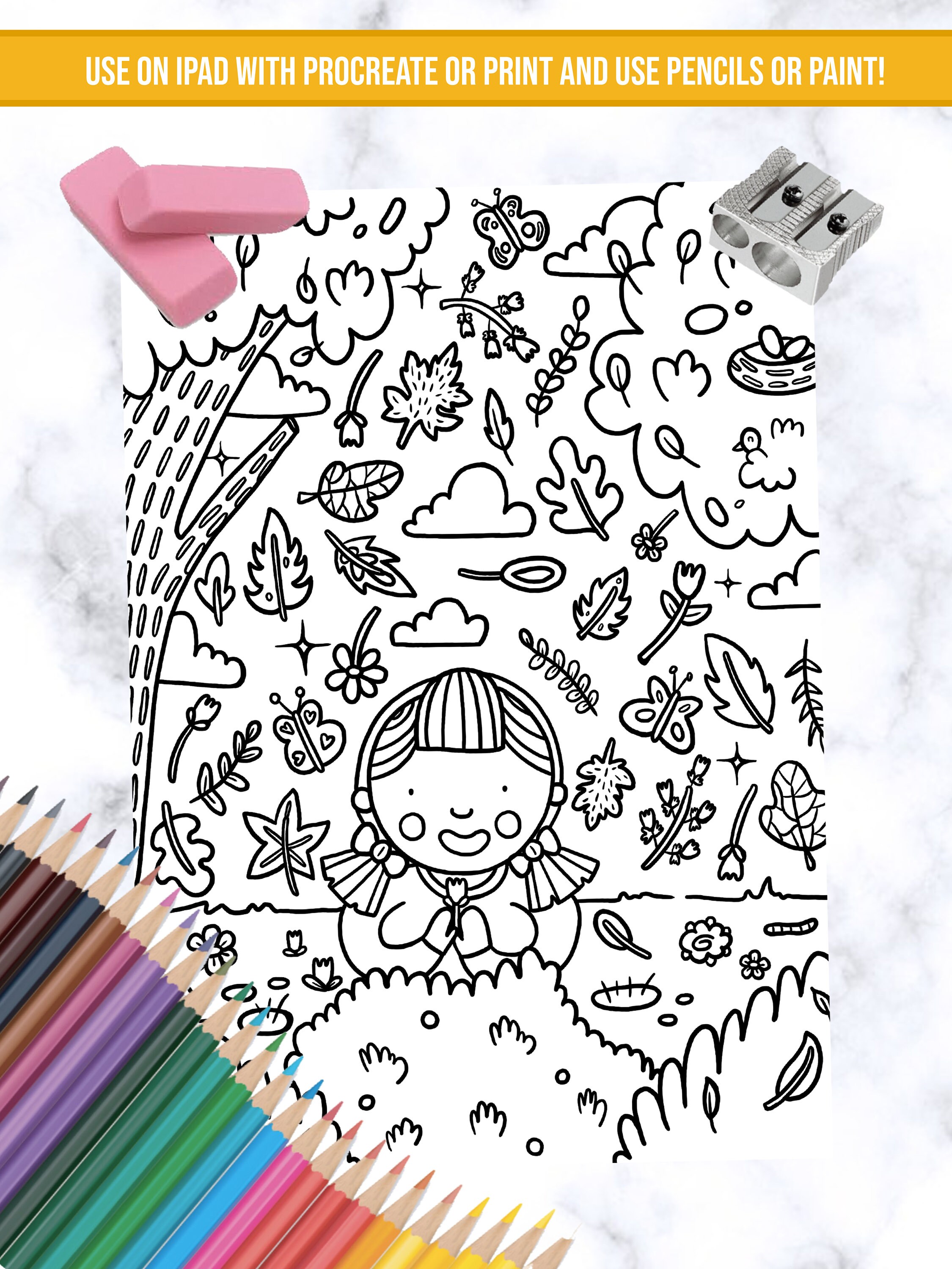 Coloring Book for Adult, Wall Art Coloring Book, Coloring Kit, Travel  Activity Kids, Printable Coloring Pages, Procreate Coloring Kawaii SM4 
