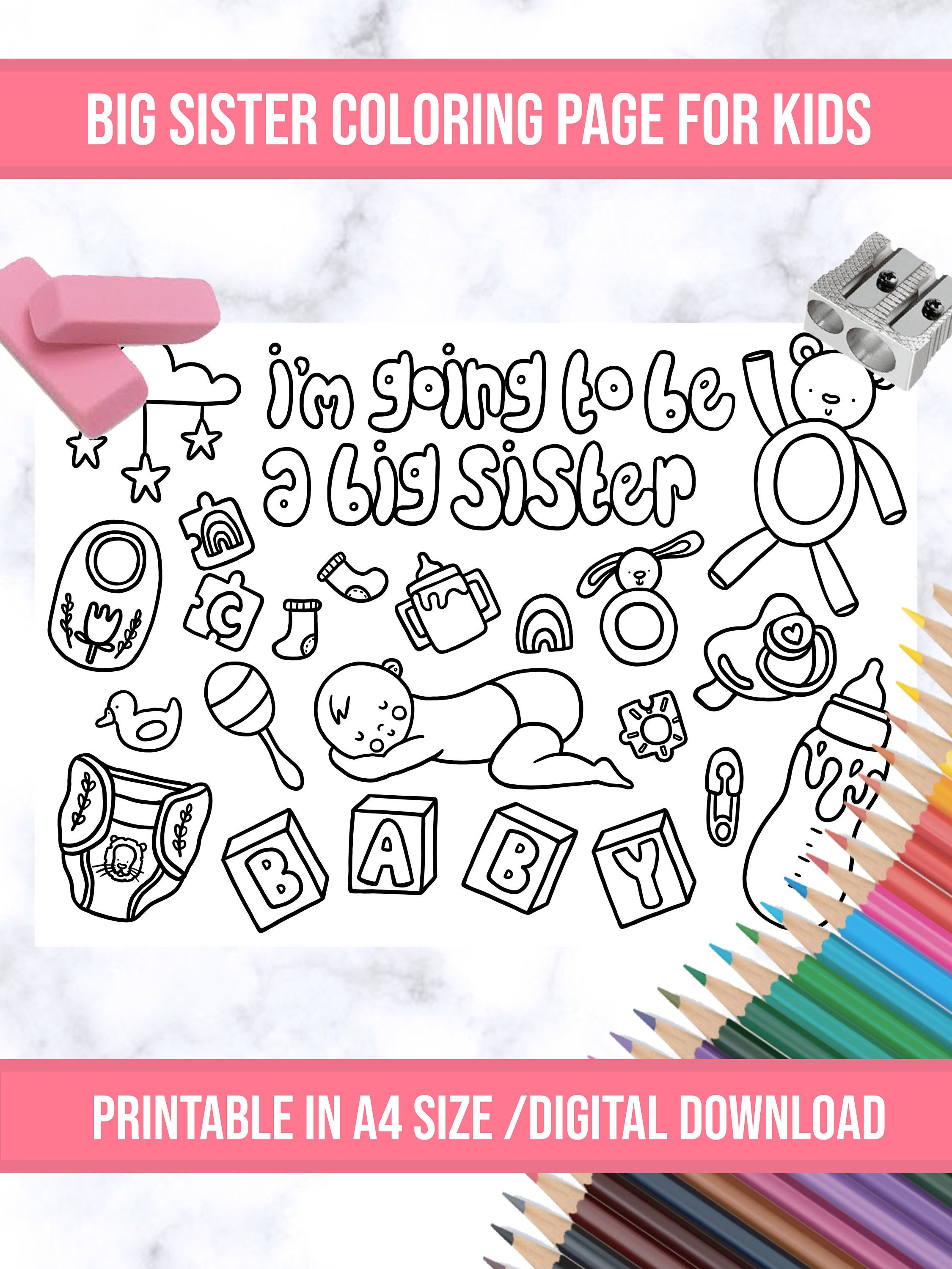 Big Sister Coloring Pages Printable - Il Fullxfull.4897353222 7wp0 